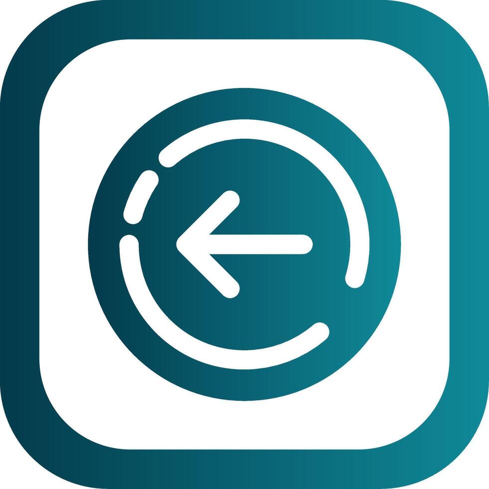 Right arrow Glyph Gradient Round Corner Icon vector