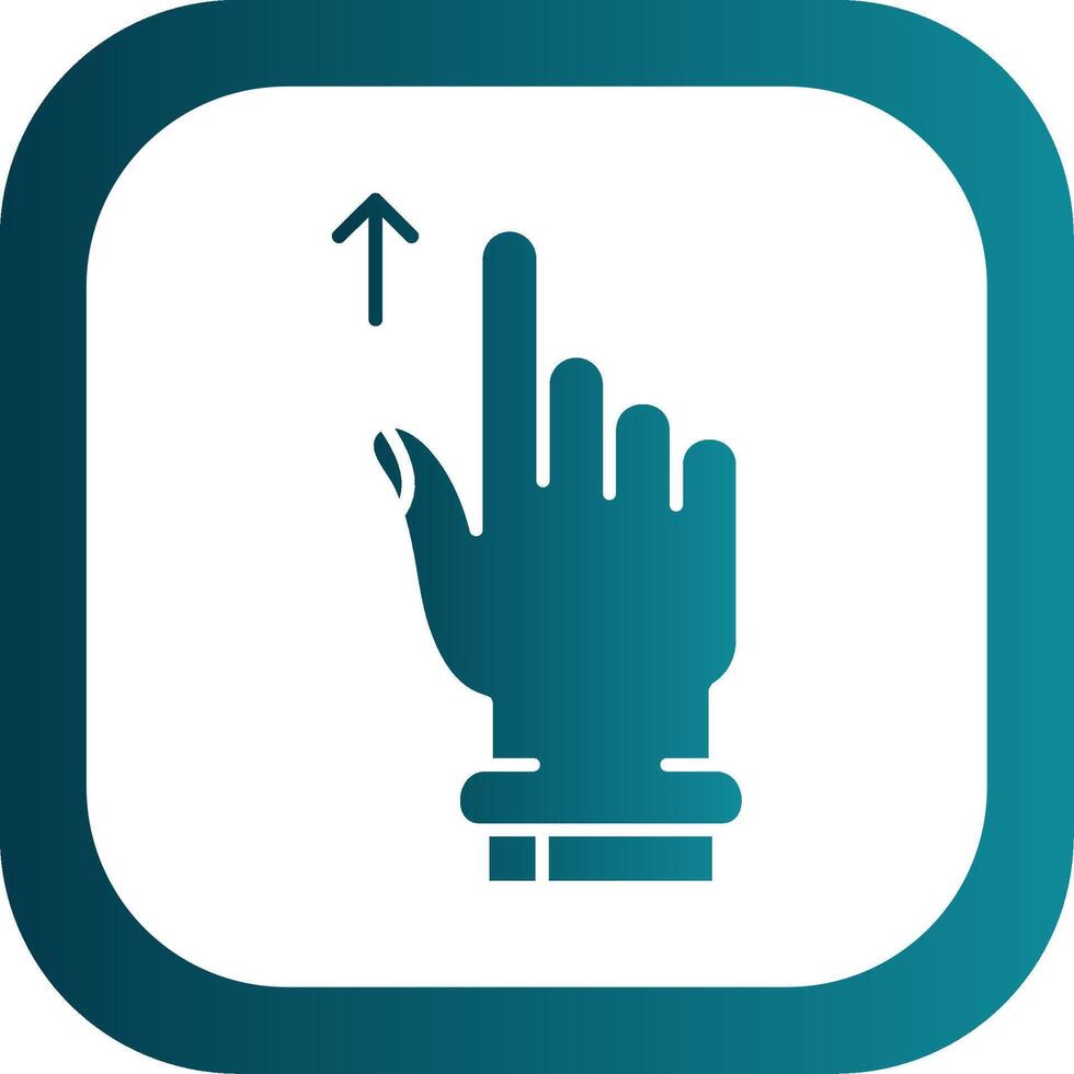 Swipe Up Glyph Gradient Round Corner Icon vector