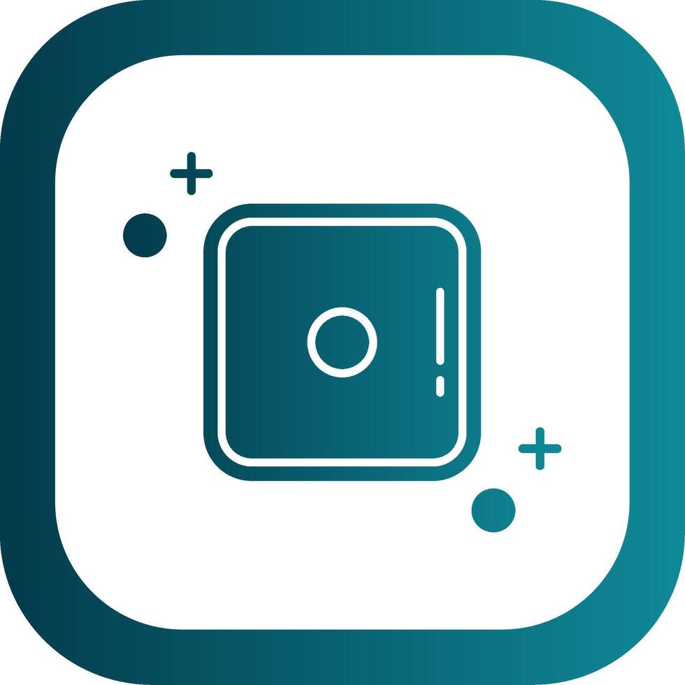 Dice one Glyph Gradient Round Corner Icon vector