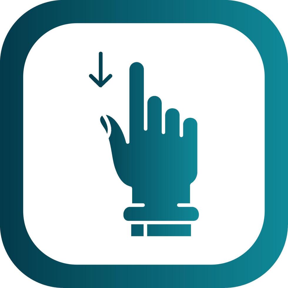 Swipe Down Glyph Gradient Round Corner Icon vector