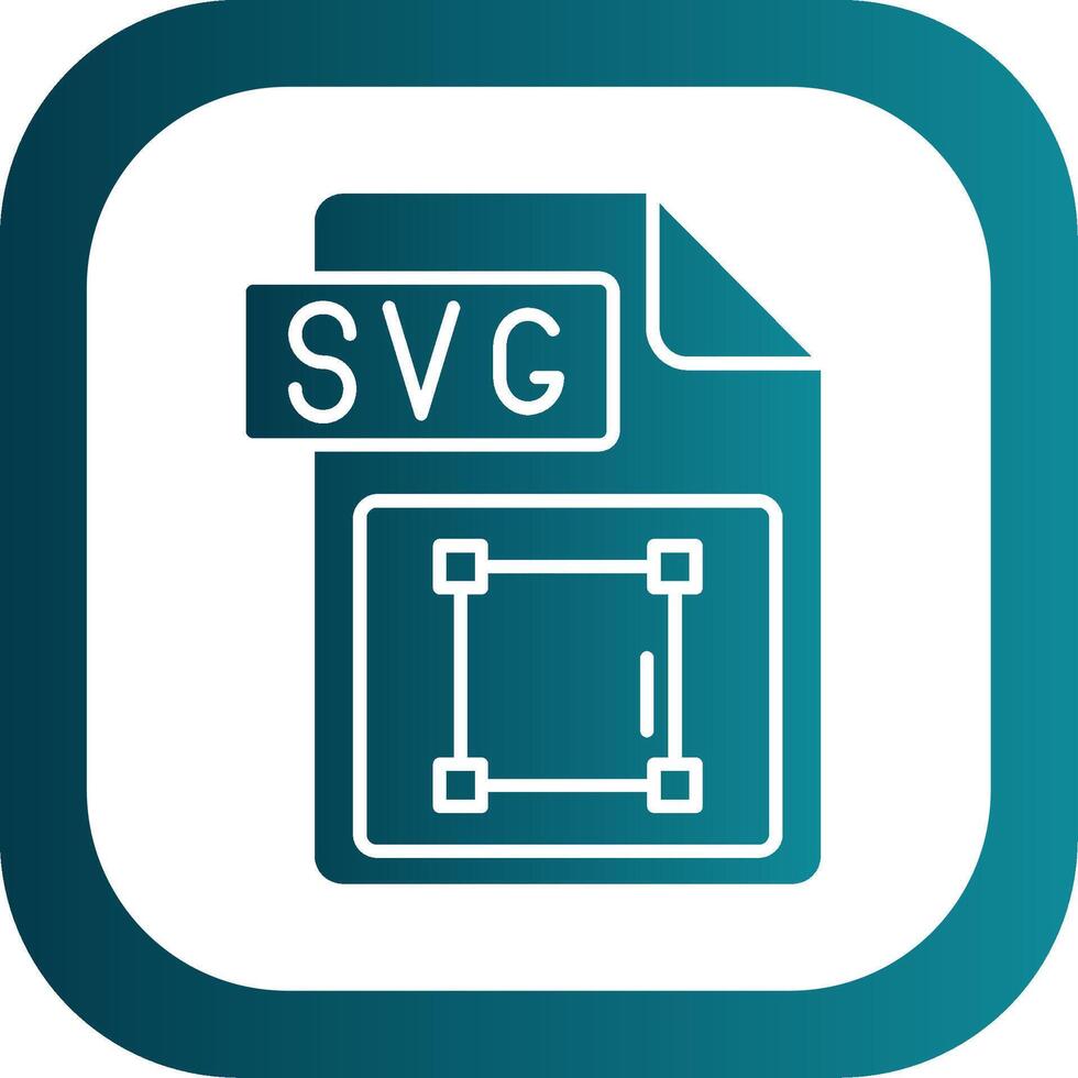Svg file format Glyph Gradient Round Corner Icon vector