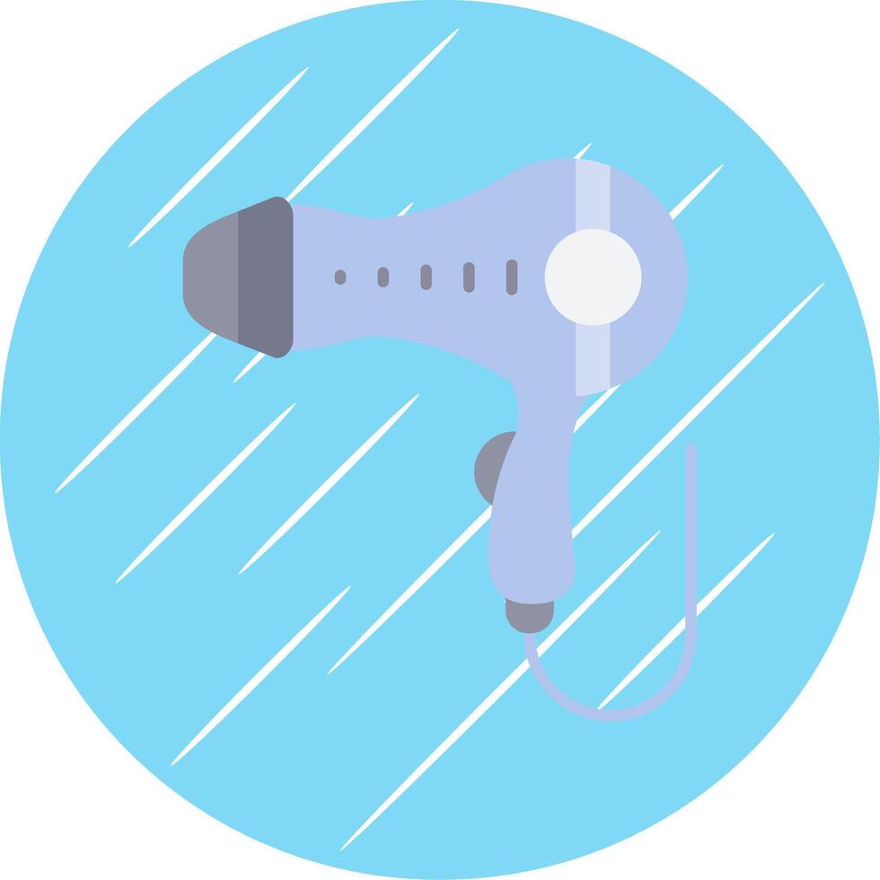 Hair dryer Flat Blue Circle Icon vector