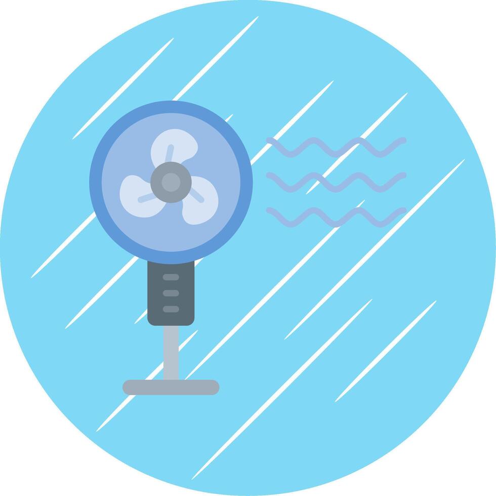 Pedestal fan Flat Blue Circle Icon vector