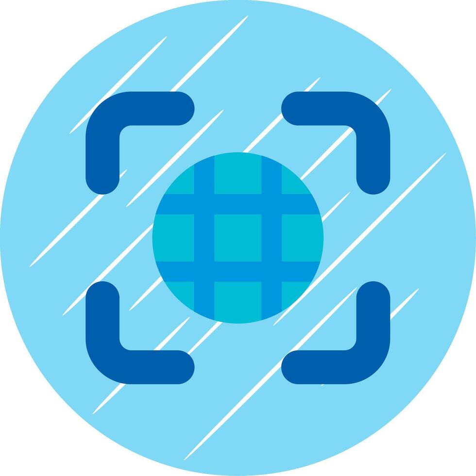 Show grid Flat Blue Circle Icon vector