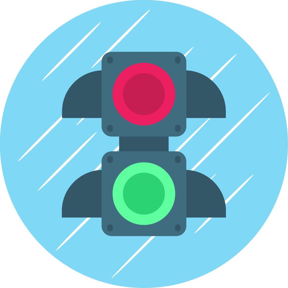 Traffic light Flat Blue Circle Icon vector