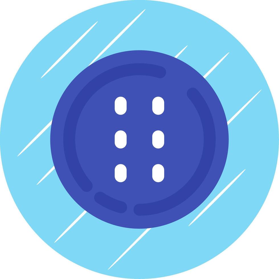 Dotted line Flat Blue Circle Icon vector