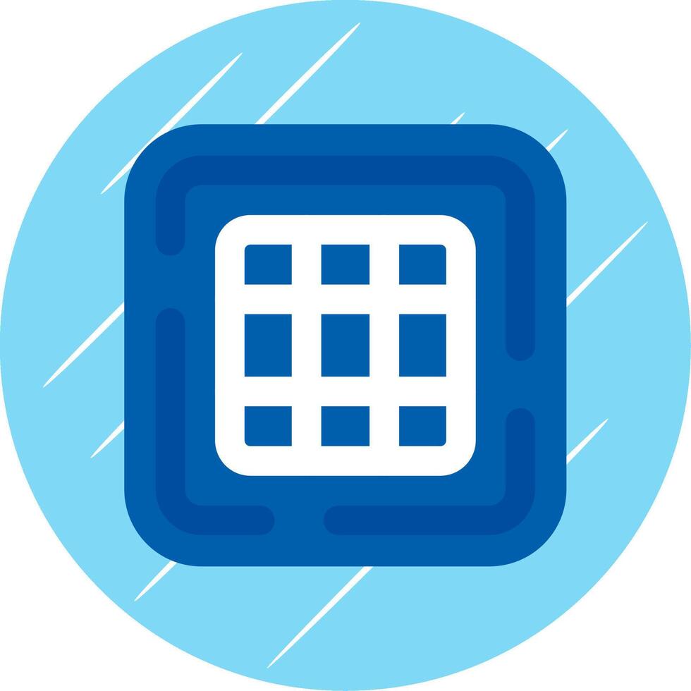 Grid lines Flat Blue Circle Icon vector