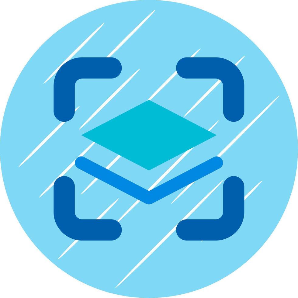 Show layer Flat Blue Circle Icon vector