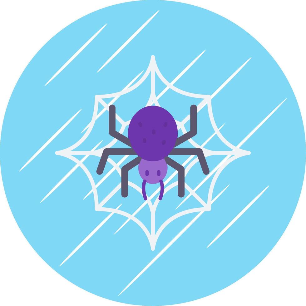 Spider web Flat Blue Circle Icon vector