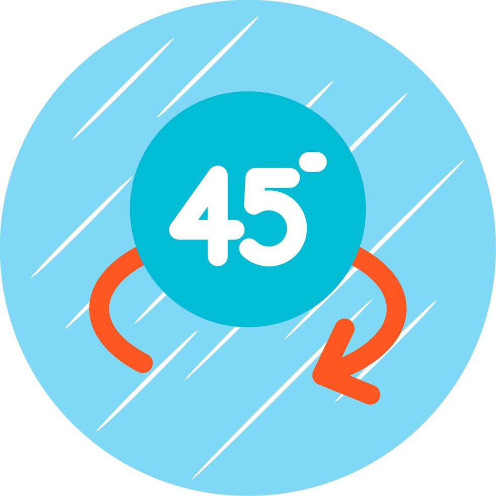 Rotate angle 45 Flat Blue Circle Icon vector