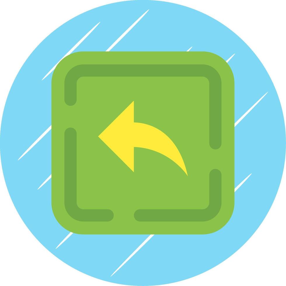 Left arrow Flat Blue Circle Icon vector