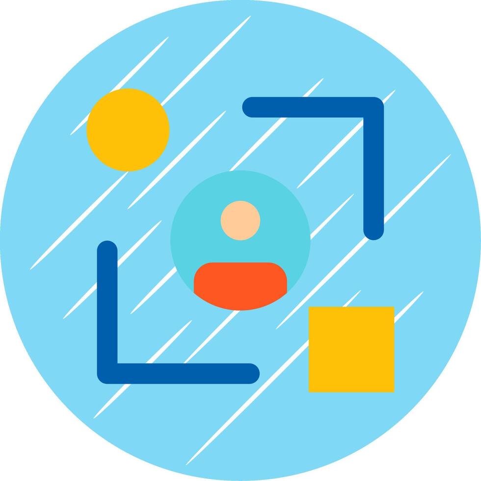 usuario experiencia diseño plano azul circulo icono vector