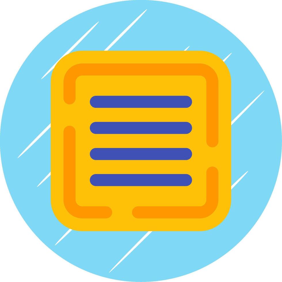Text justify Flat Blue Circle Icon vector