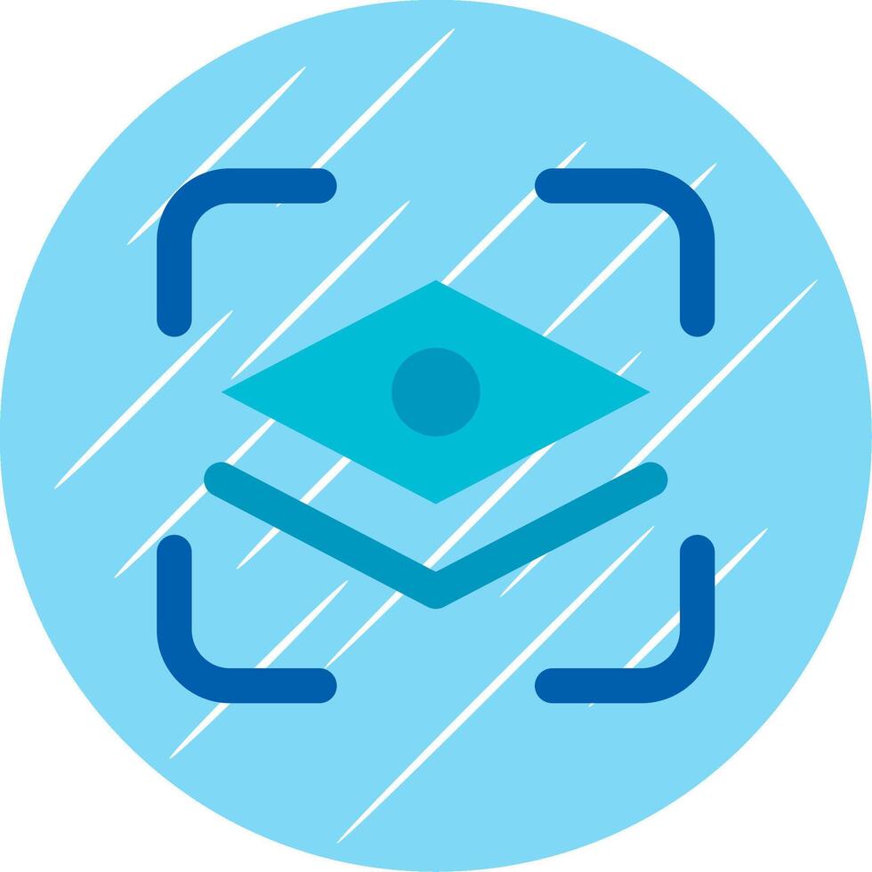 Layer mask Flat Blue Circle Icon vector