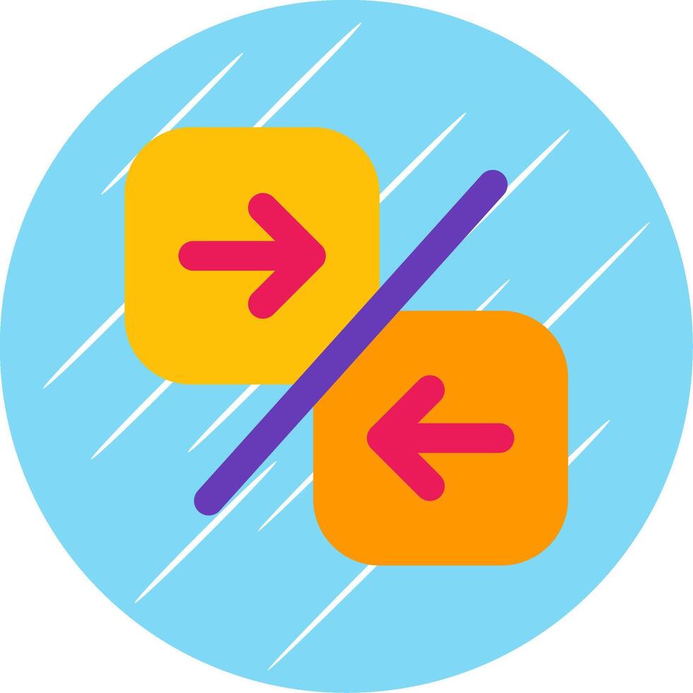 Compare arrow Flat Blue Circle Icon vector