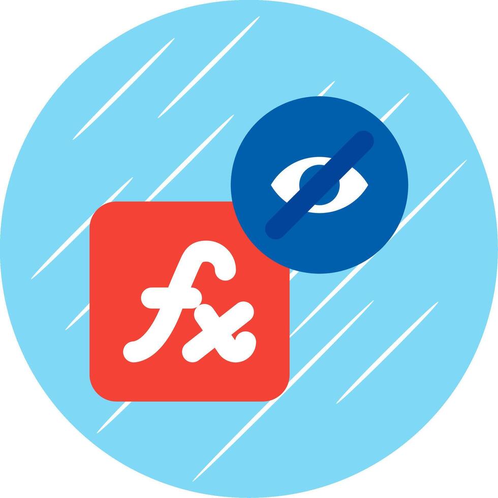 Hidden layer style Flat Blue Circle Icon vector