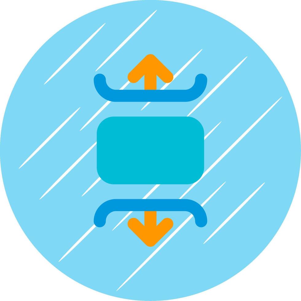 Carousel vertical Flat Blue Circle Icon vector