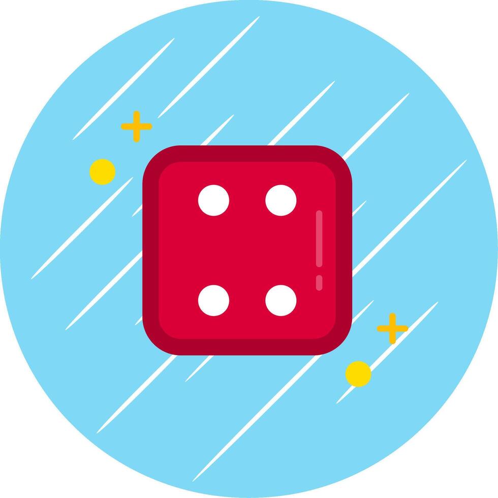 Dice four Flat Blue Circle Icon vector
