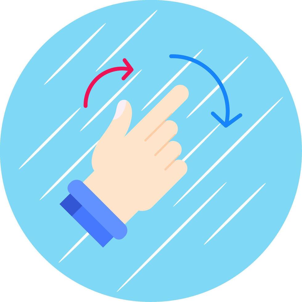 Rotate Right Flat Blue Circle Icon vector