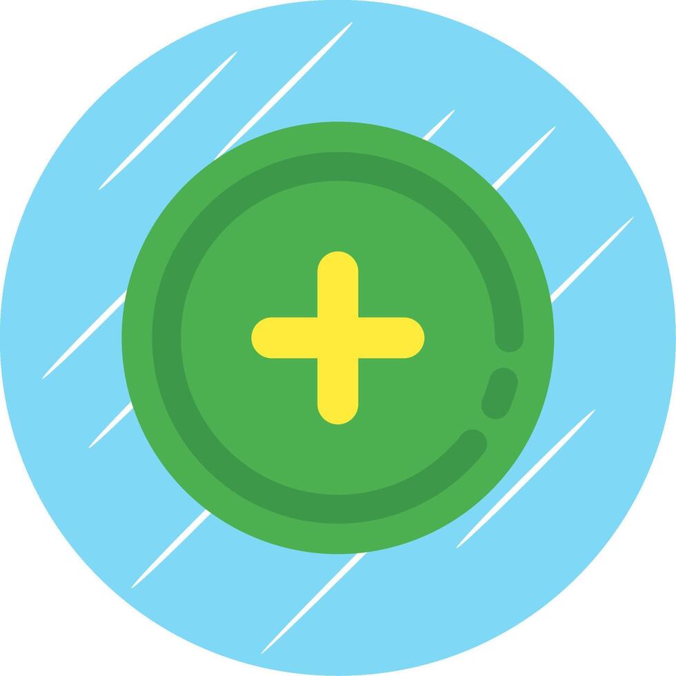 Add 2 Flat Blue Circle Icon vector