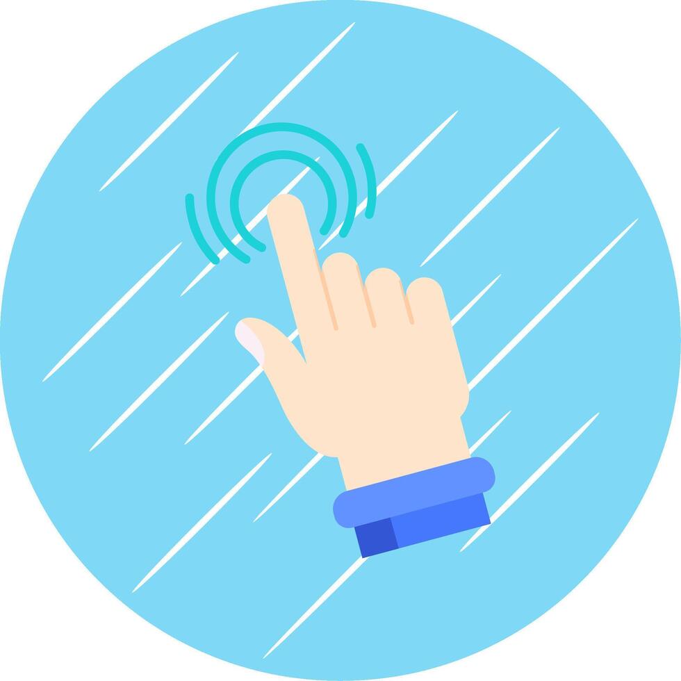 Double Tap Flat Blue Circle Icon vector