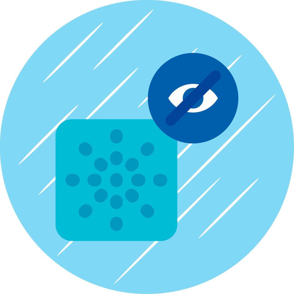 Hide grid Flat Blue Circle Icon vector