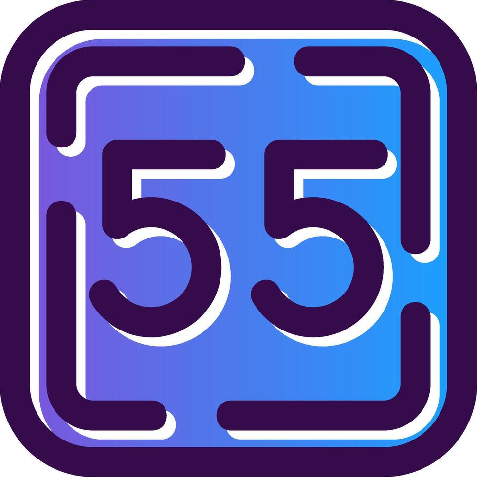 Fifty Five Gradient Filled Icon vector