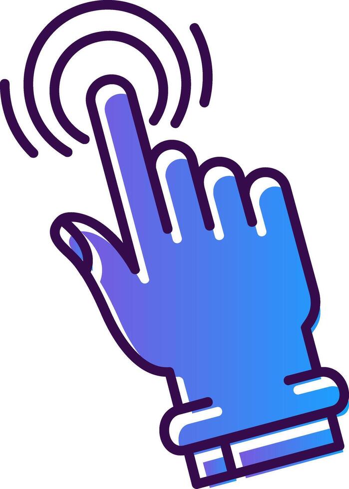 Double Tap Gradient Filled Icon vector