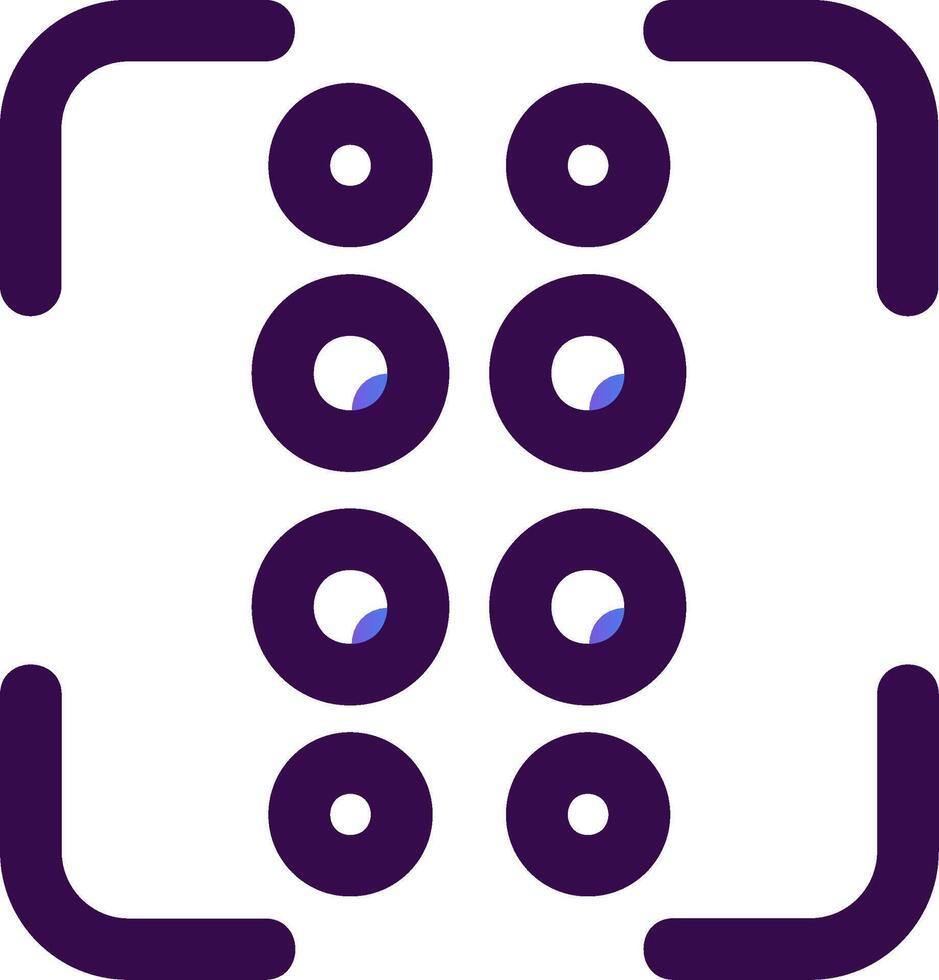Reorder dots vertical Gradient Filled Icon vector