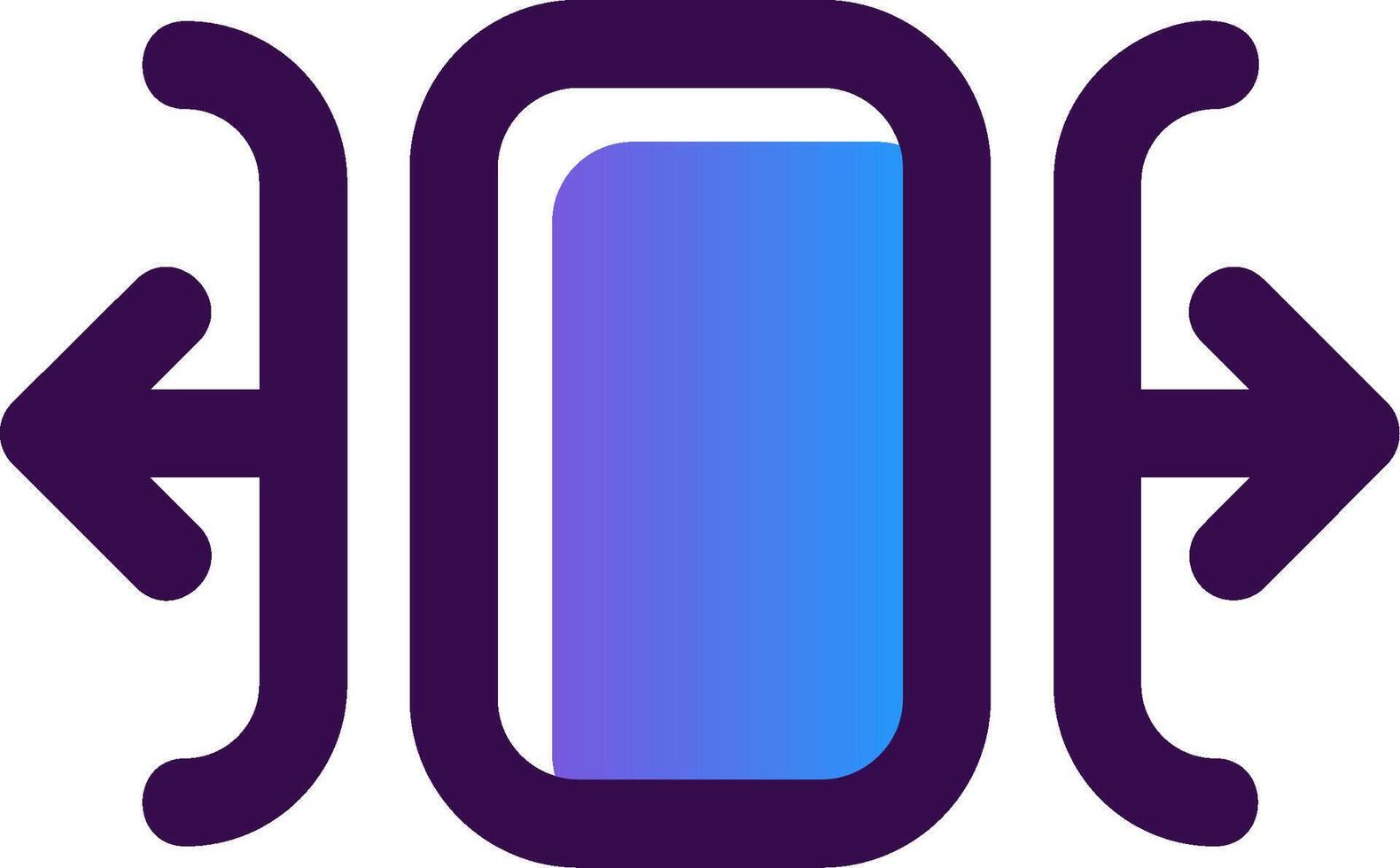Carousel horizontal Gradient Filled Icon vector