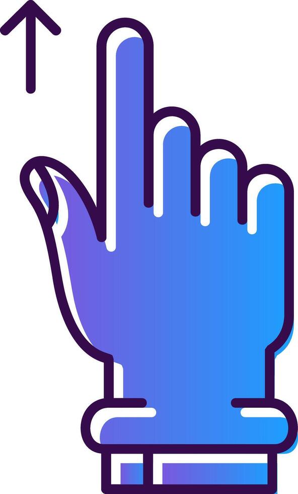 Swipe Up Gradient Filled Icon vector