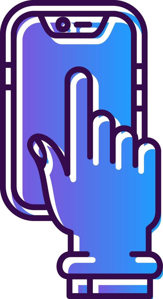 Touch Device Gradient Filled Icon vector