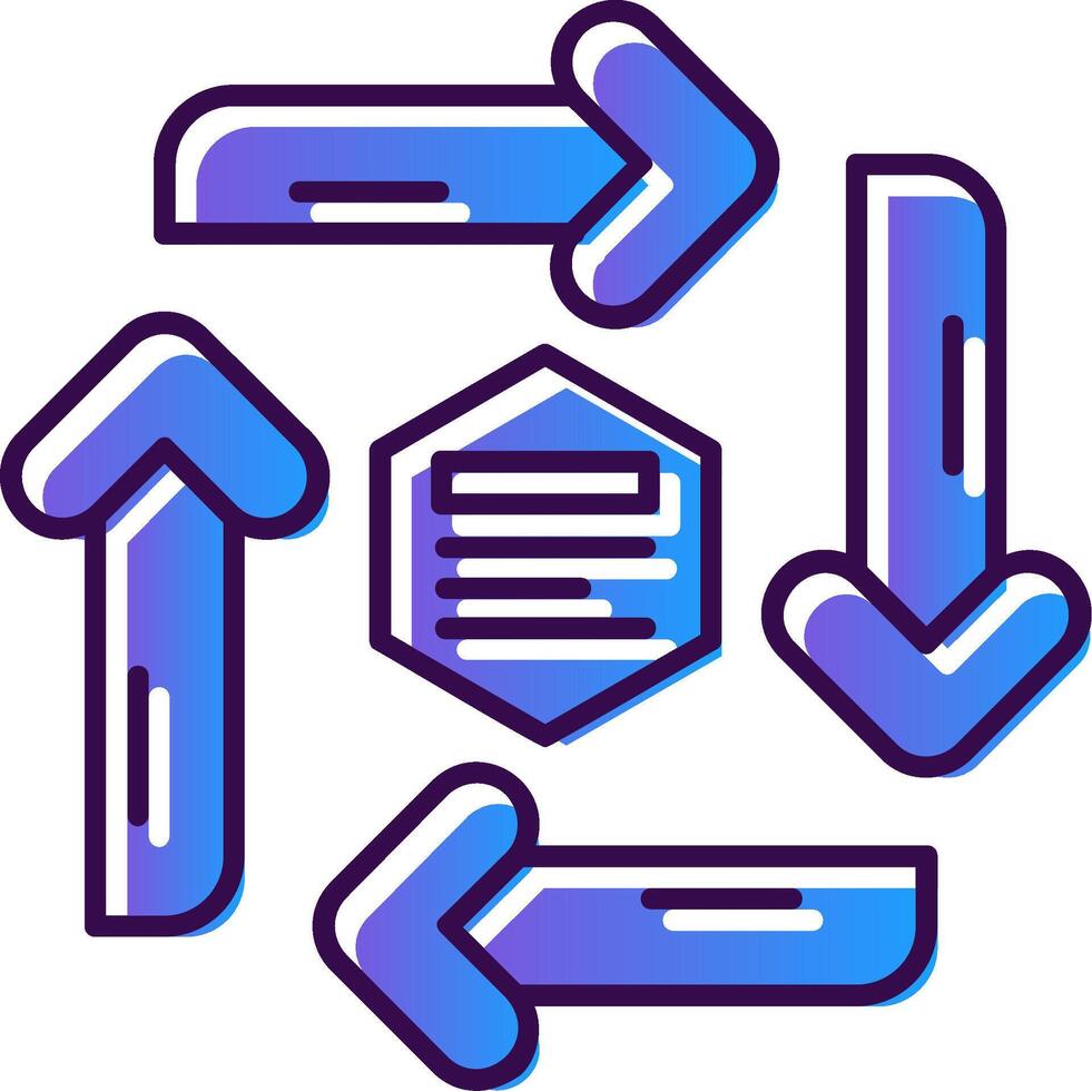 Infographic elements Gradient Filled Icon vector