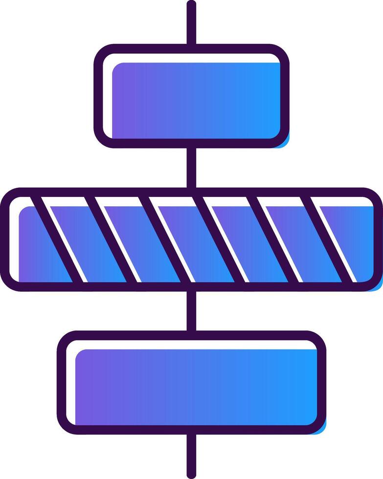 Center alignment Gradient Filled Icon vector
