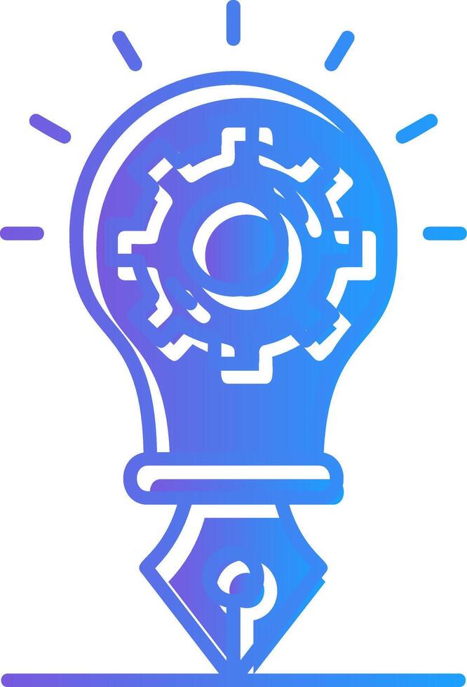 Creative idea Gradient Filled Icon vector