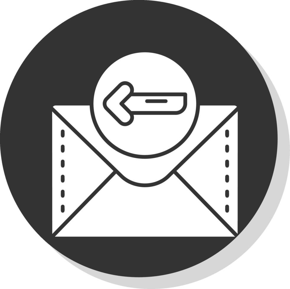 Left arrow Glyph Grey Circle Icon vector