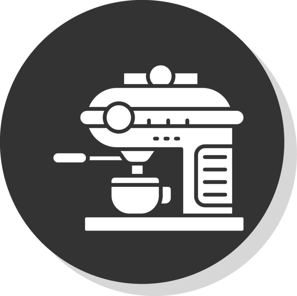 Coffee machine Glyph Grey Circle Icon vector