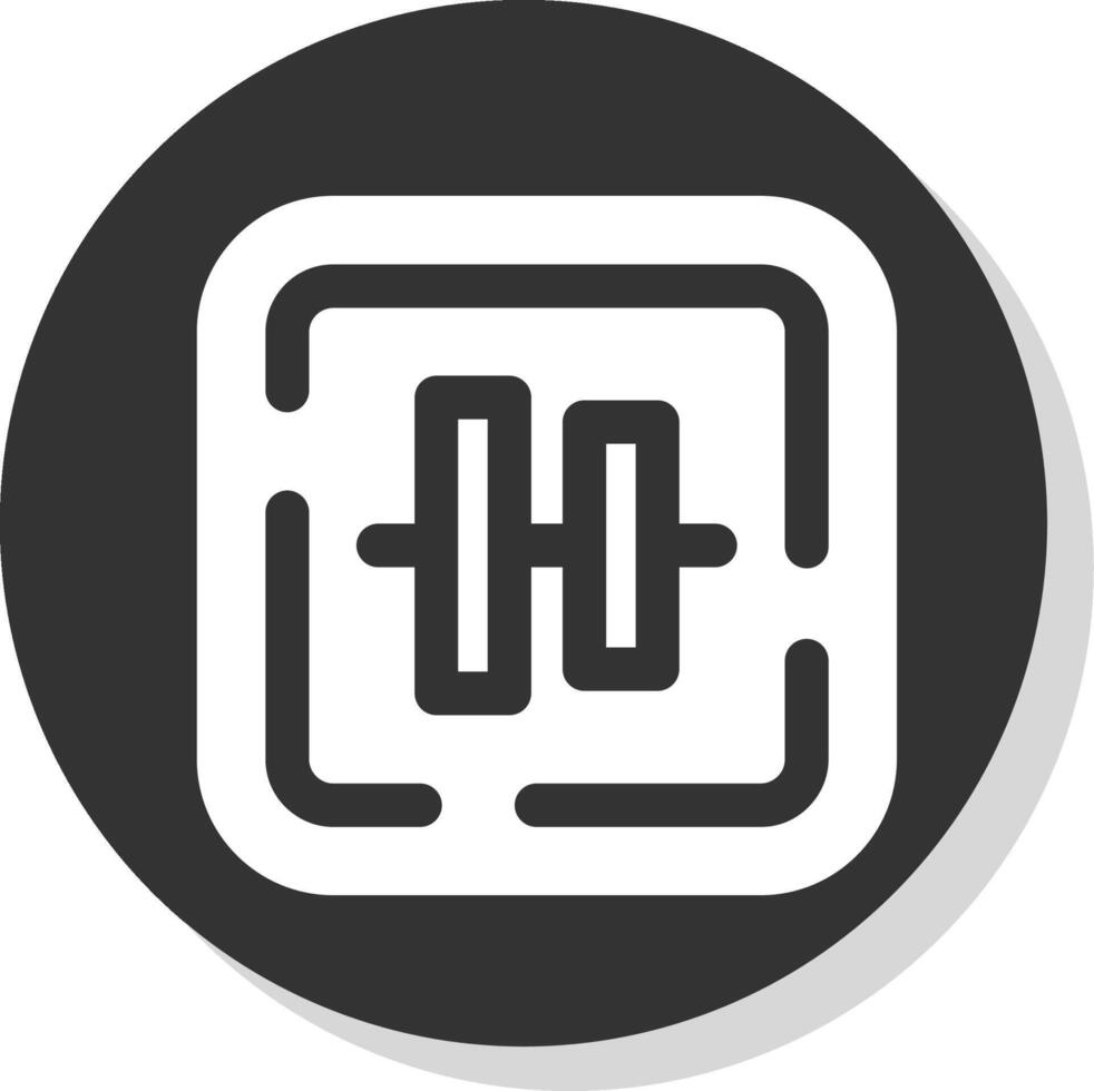 Vertical alignment Glyph Grey Circle Icon vector