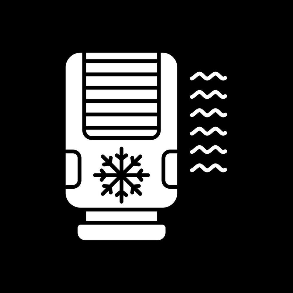 Air conditioner Glyph Inverted Icon vector