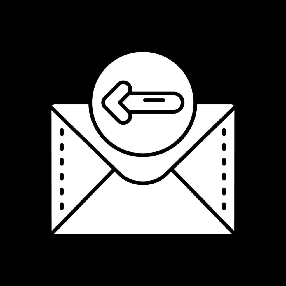 Left arrow Glyph Inverted Icon vector