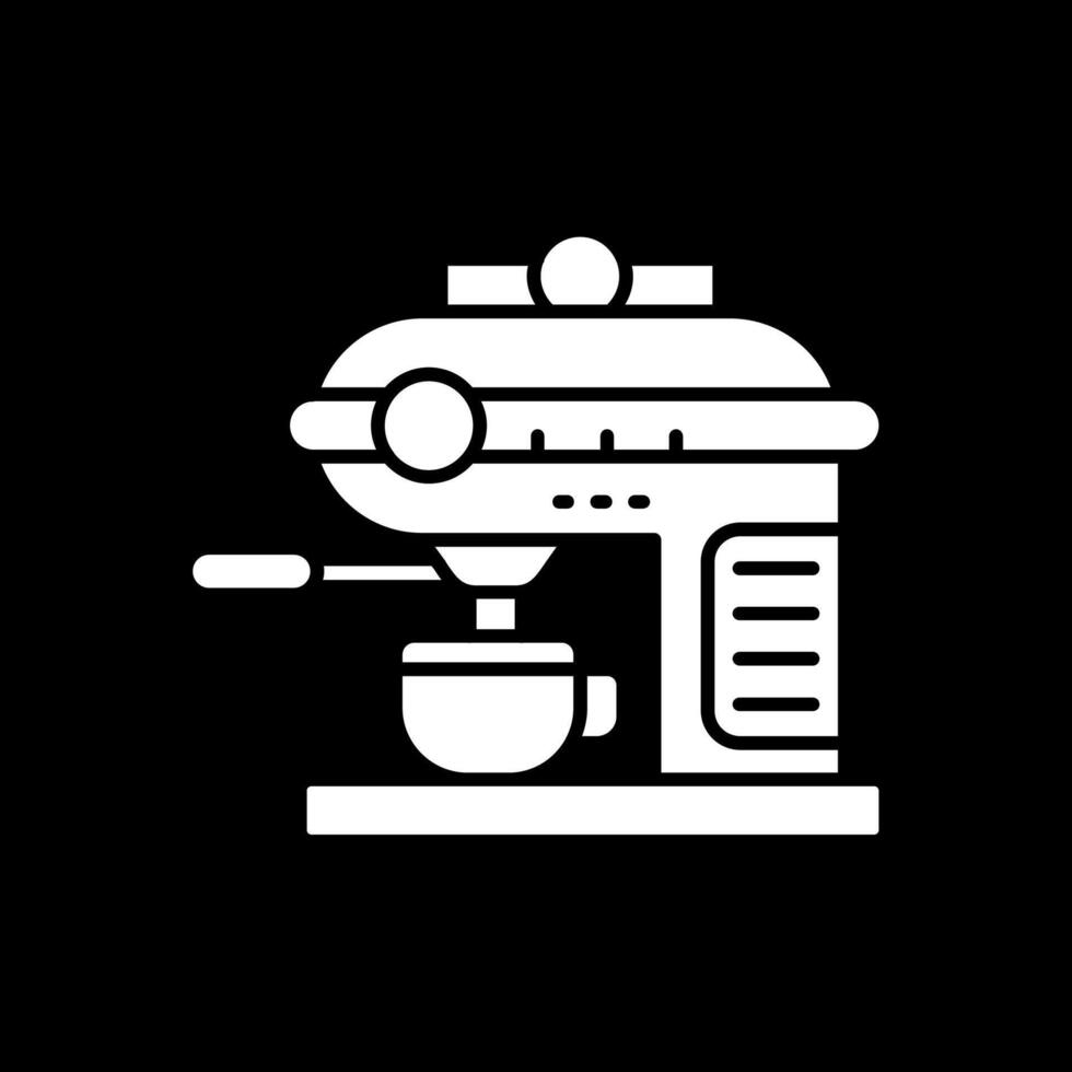 Coffee machine Glyph Inverted Icon vector