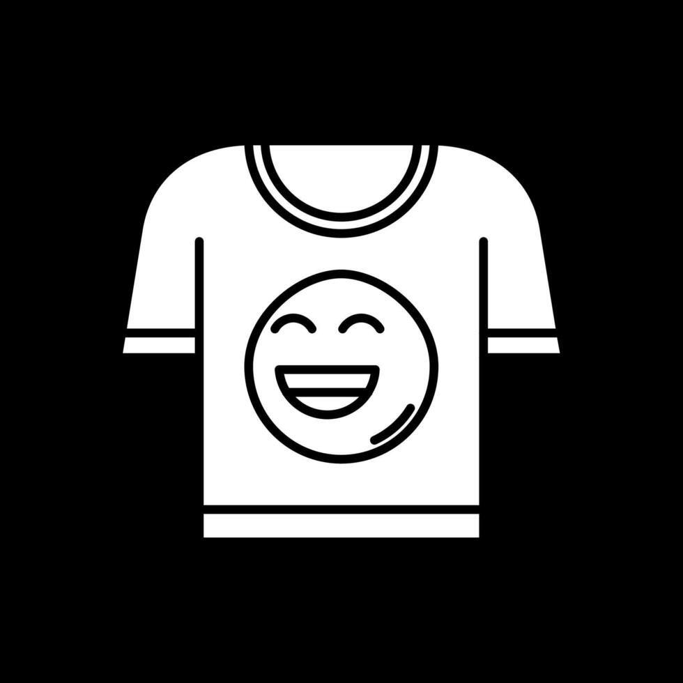 T shirt Glyph Inverted Icon vector