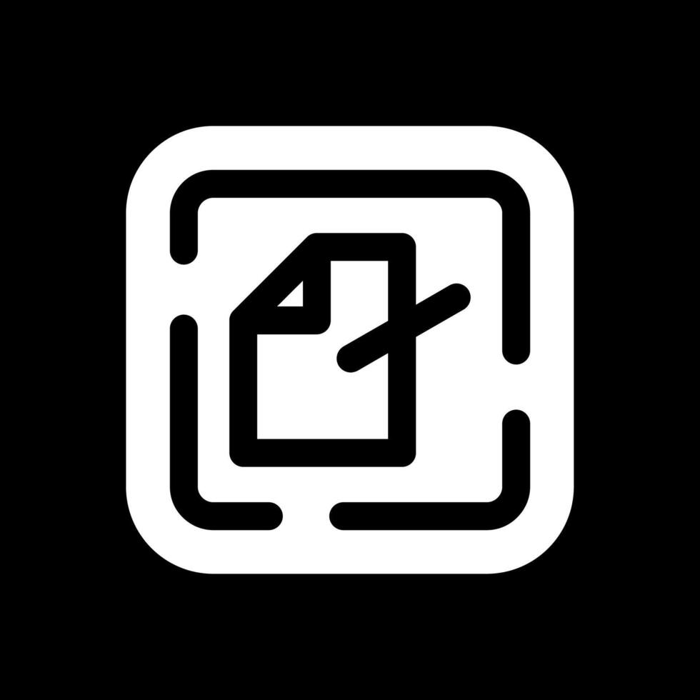 Edit file Glyph Inverted Icon vector