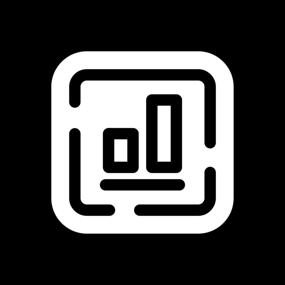 Bottom alignment Glyph Inverted Icon vector