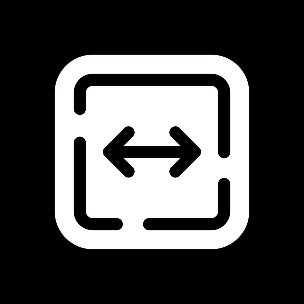 Left and right arrow Glyph Inverted Icon vector