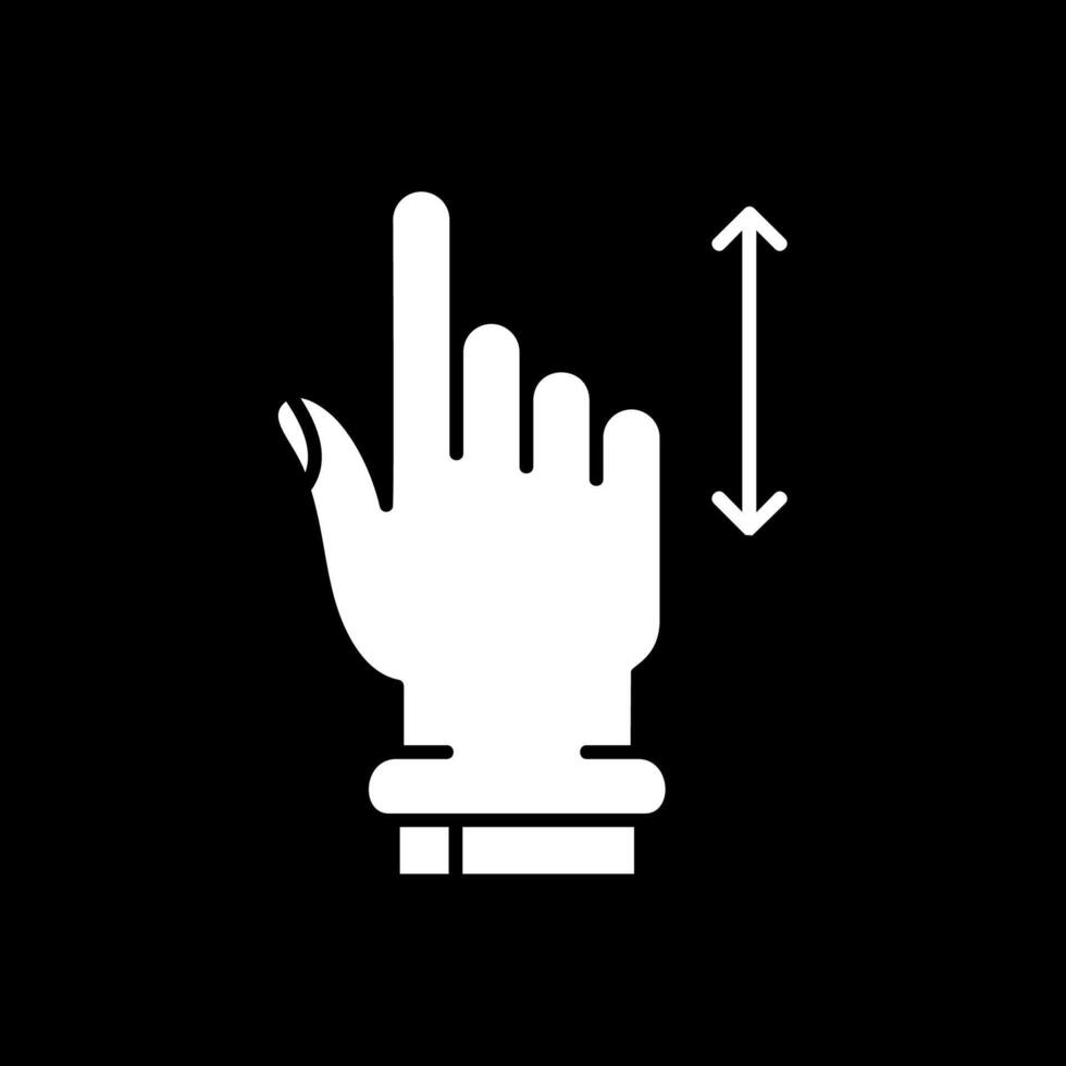 Vertical Scroll Glyph Inverted Icon vector