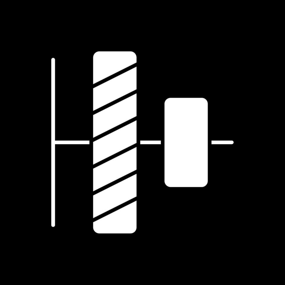 Vertical alignment Glyph Inverted Icon vector