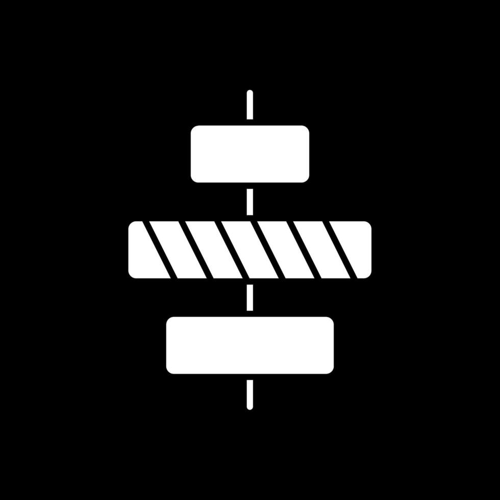 Center alignment Glyph Inverted Icon vector
