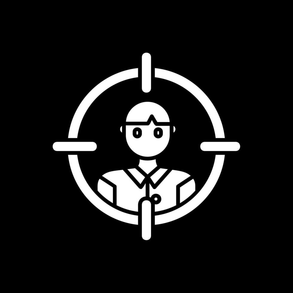 Target audience Glyph Inverted Icon vector