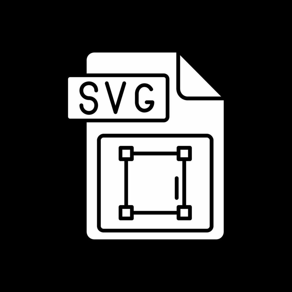 Svg file format Glyph Inverted Icon vector